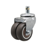 1.5" Twins Wheels Bearings Chrome TPR Fixed Caster 