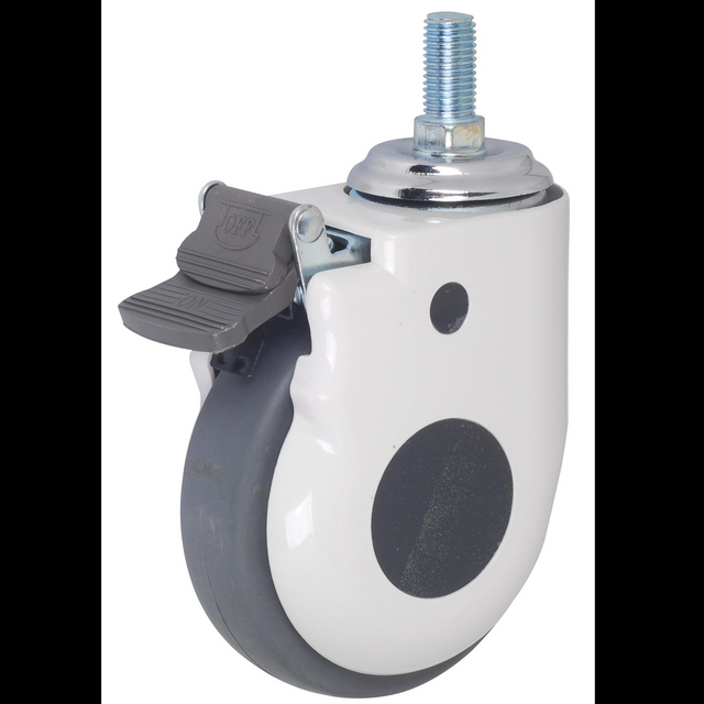 HB01-4"/5" Thread stem with brake hospital bed TPR caster
