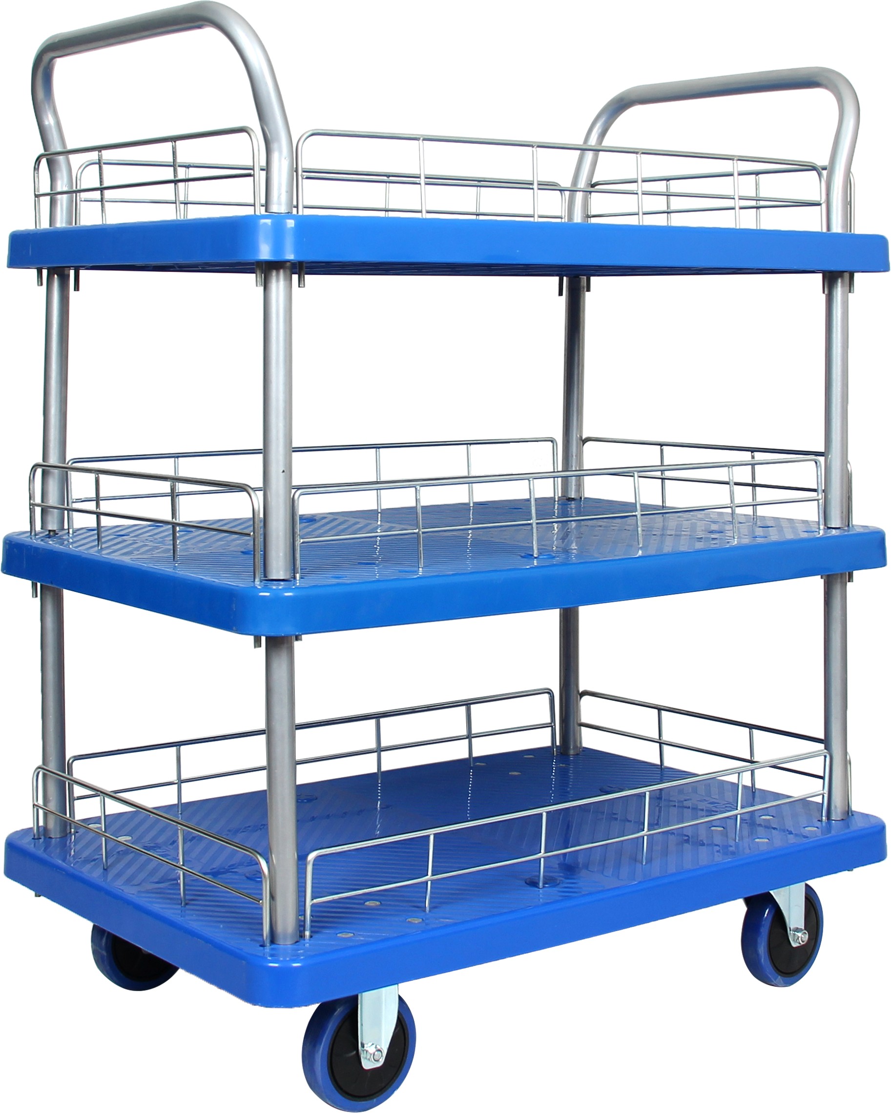 24 Inch Three Tiers with fence Silent Service Cart