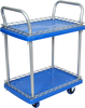 24 Inch Double Tier with Fence Silent Service Cart