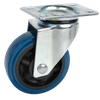 3" Rigid/Swivel/with Brake Double Bearings TPR Caster Wheel, Medium Duty, Multi-Surface Compatibility