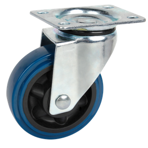 3" Rigid/Swivel/with Brake Double Bearings TPR Caster Wheel, Medium Duty, Multi-Surface Compatibility