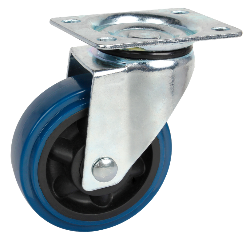 3" Rigid/Swivel/with Brake Double Bearings TPR Caster Wheel, Medium Duty, Multi-Surface Compatibility