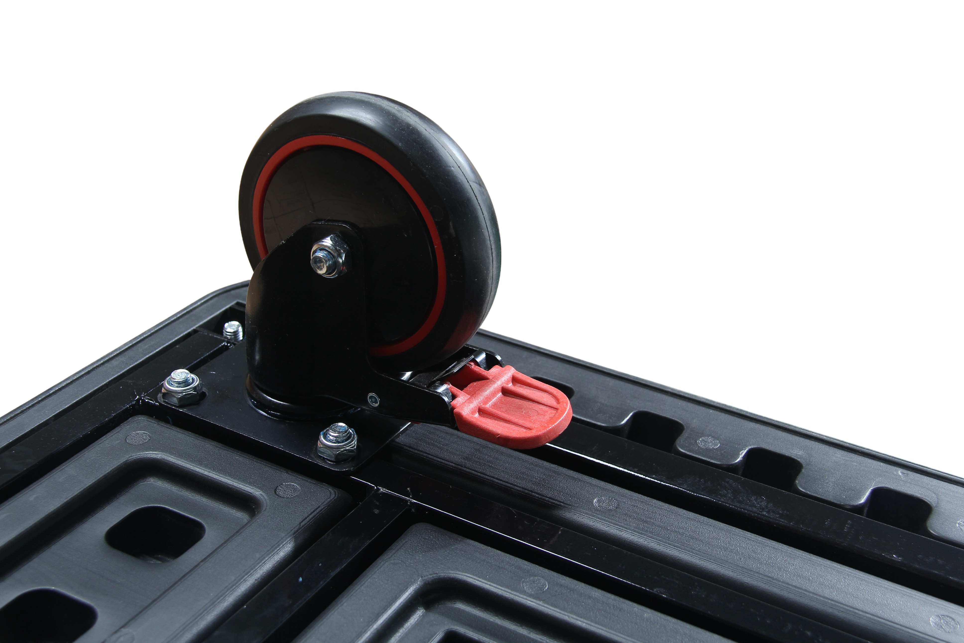 36 inch Blow-molded Super Silent all-purpose with brake Flatbed Hand Truck 