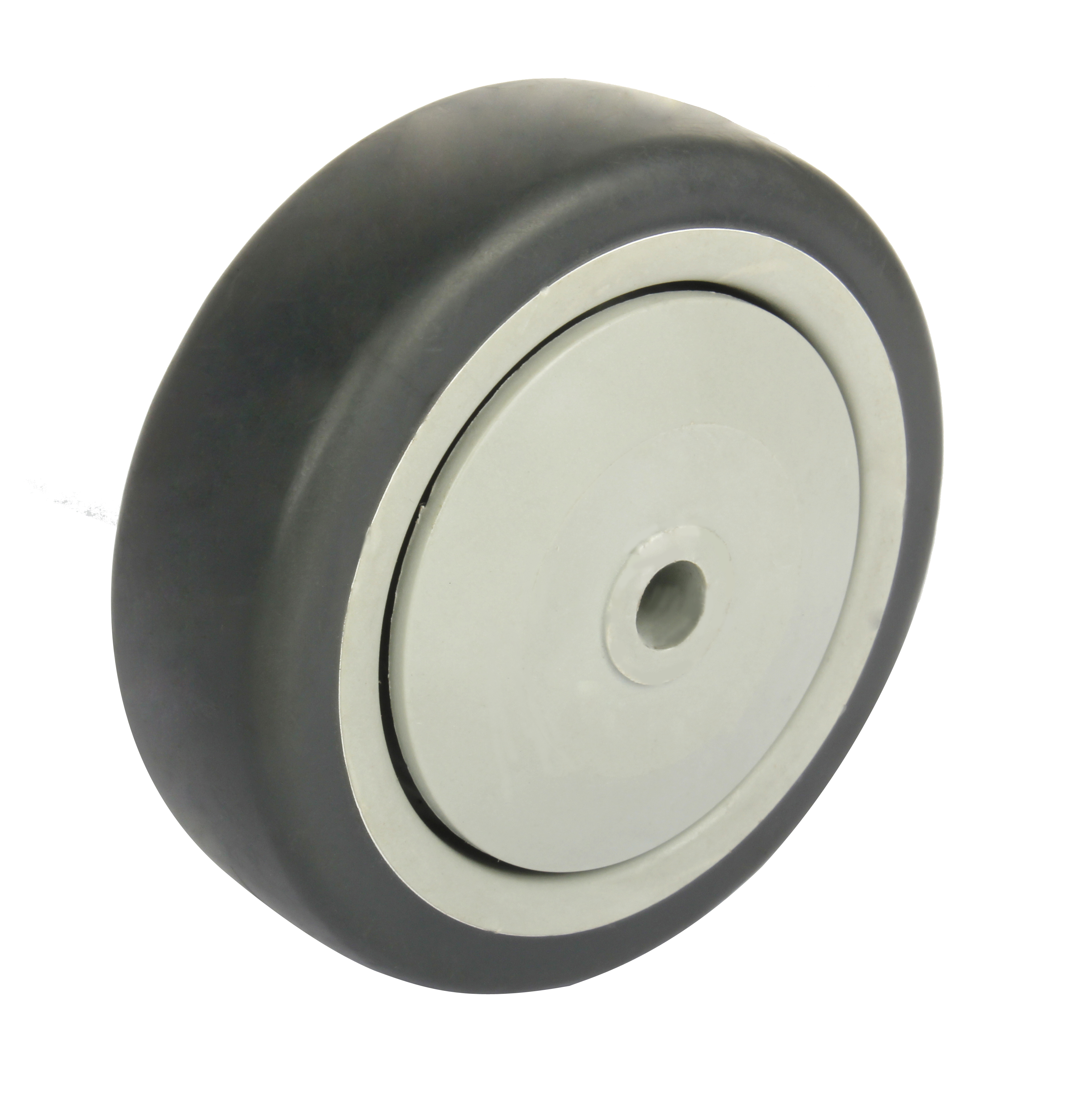 3" Rigid/Swivel/with Brake Single Bearing TPR Caster Wheel, Medium Duty, Multi-Surface Compatibility