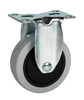 3" Rigid/Swivel/with brake Smooth Glide PP Caster Wheel, Medium Duty, Multi-Surface Compatibility