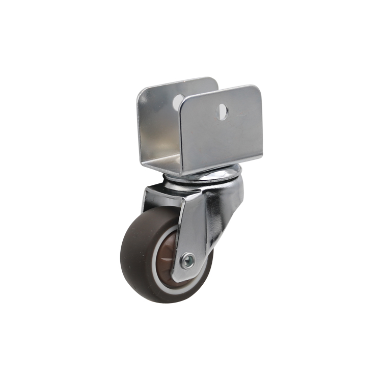 1"/1.25"/1.5"/2" U Shape Bearing TPR with Chrome Finishing Caster without Brake