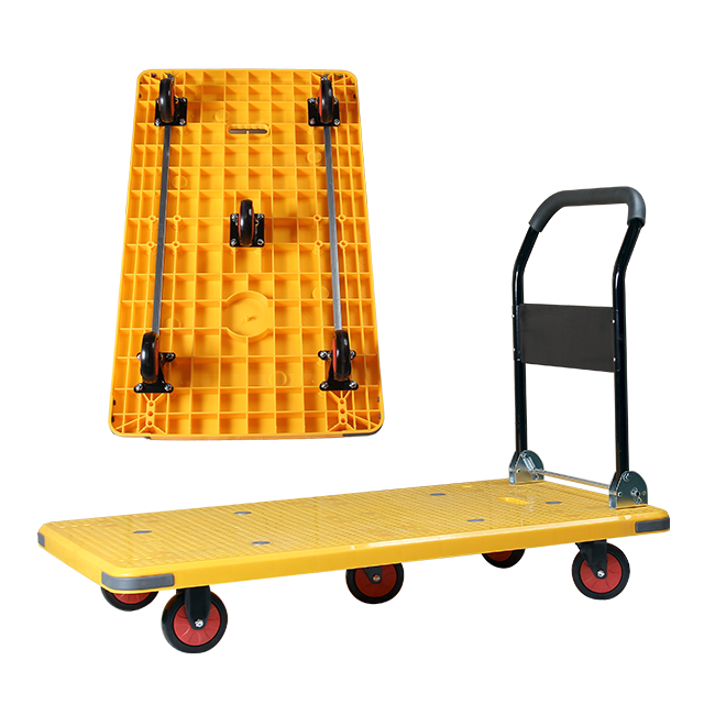 48" 5 wheels yellow color Eco-Friendly Multi-Functional Hand trolley