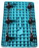 48" 6 wheels blue color Eco-Friendly Multi-Functional Hand trolley
