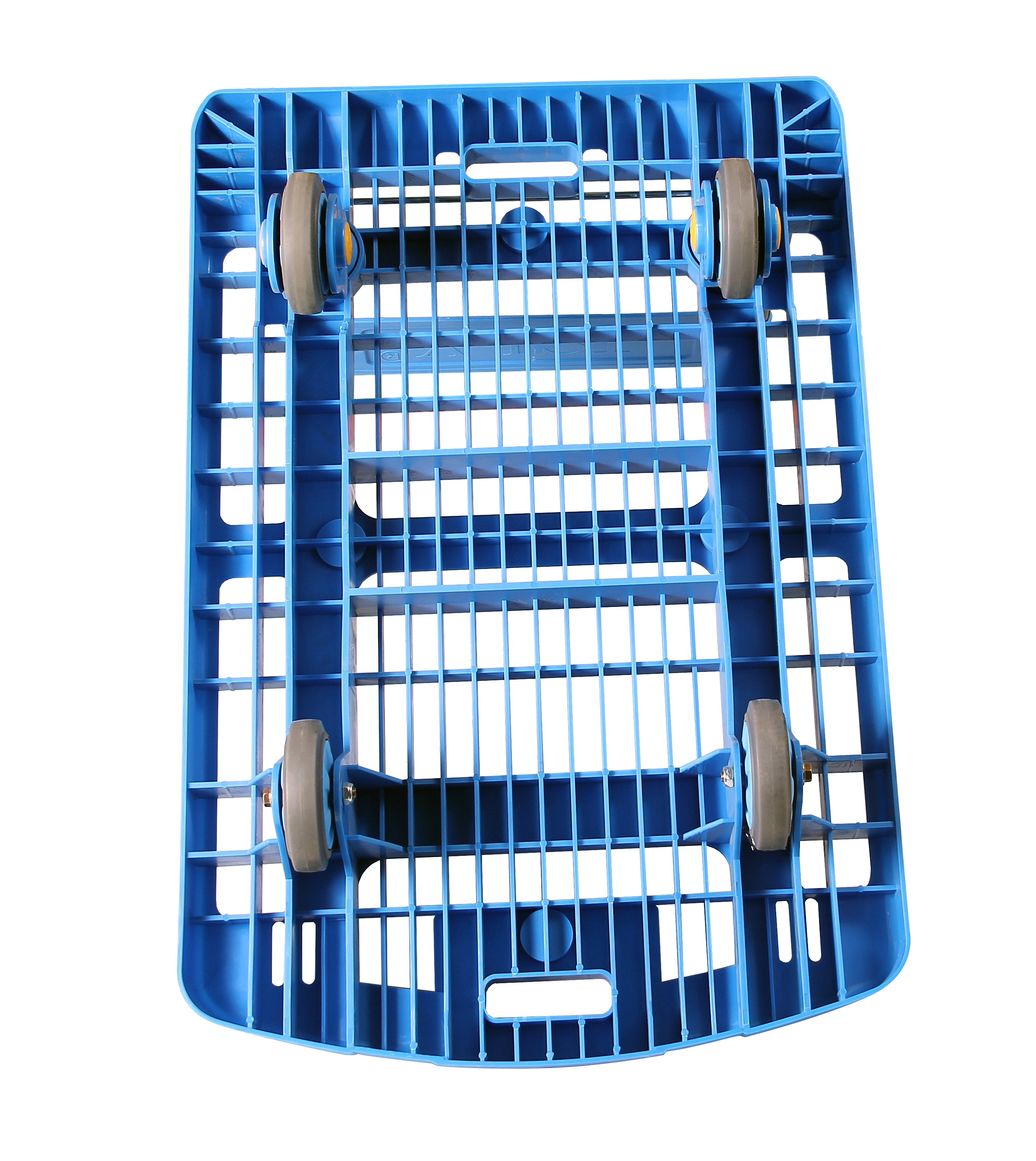 350KGS Mesh type silent wheel platform hand trolley for food industry 