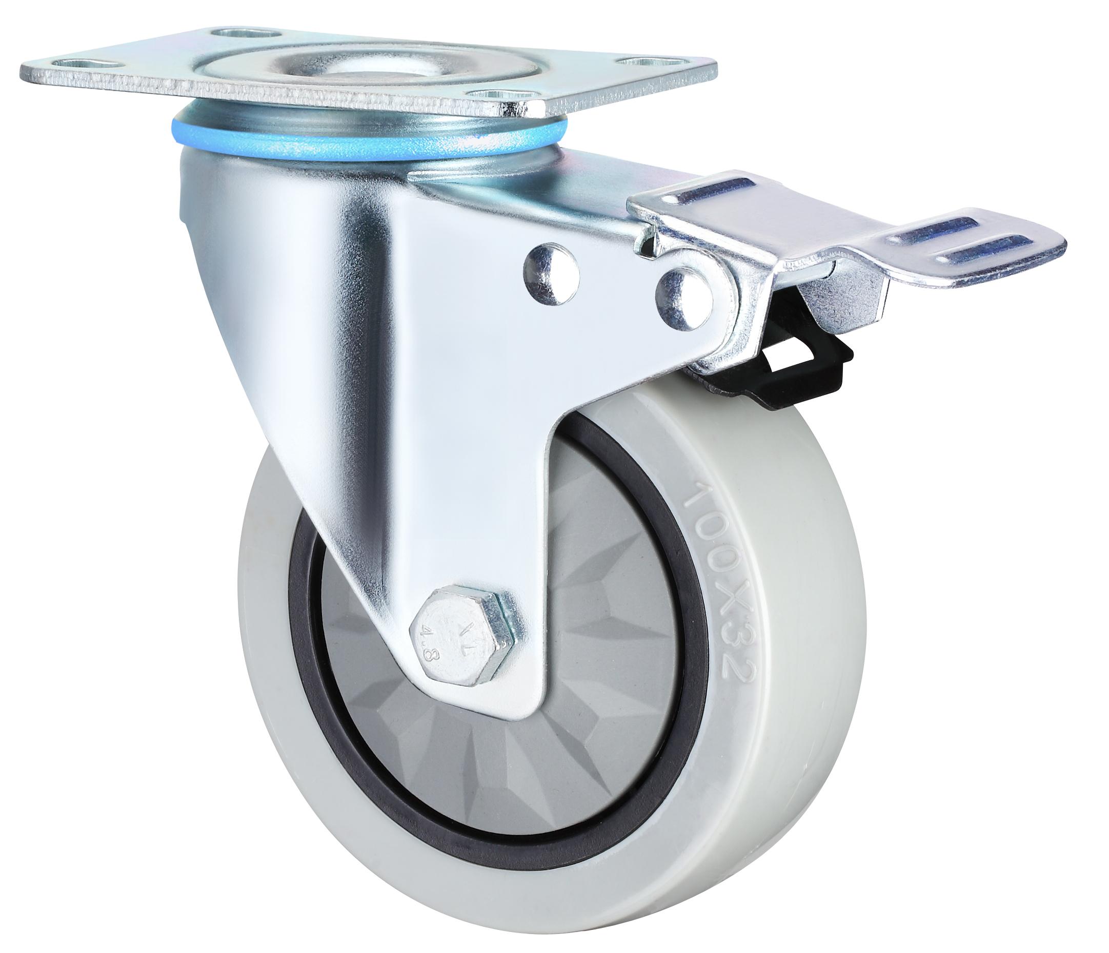 Waterproof Swivel Medium Duty Industrial Caster Wheels, 3