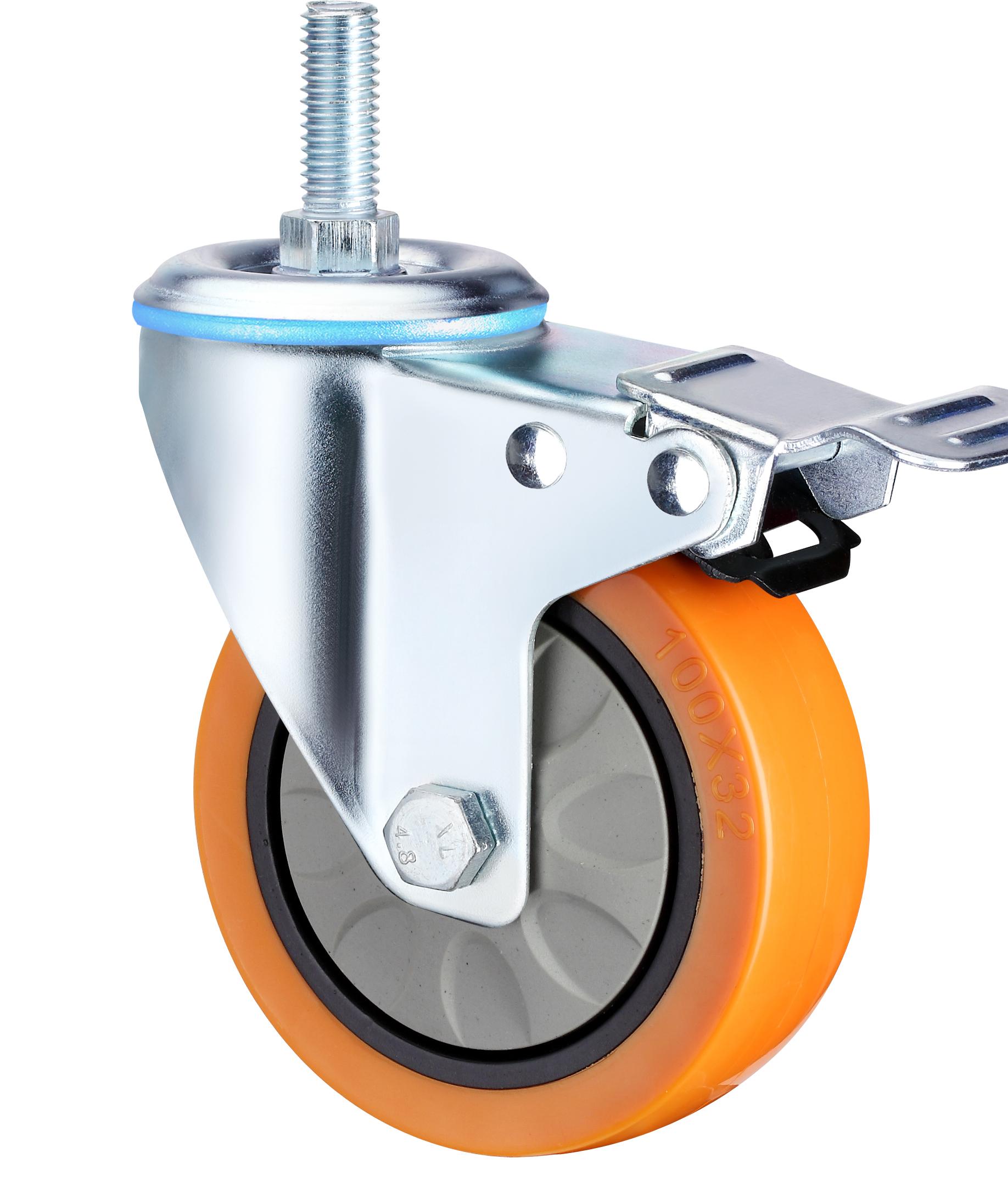 Waterproof Plate Swivel Medium Duty Industrial Caster Wheels, 3