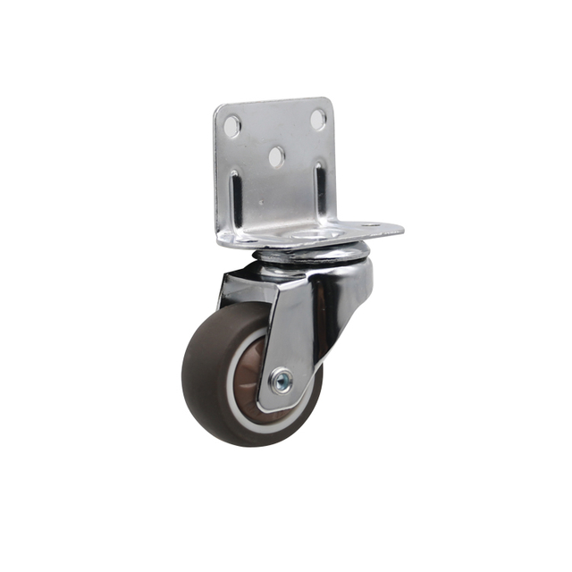 1"/1.25"/1.5"/2" L Shape Bearing TPR with Chrome Finishing Caster without Brake
