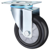 Waterproof Rotating Medium Duty Industrial Caster Wheels, 3", 4", 5" with Elastic Rubber Signle Bearing
