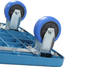 24" Blue color Double-steel flatbed hand trolley for warehouse/logistic/home and industry use