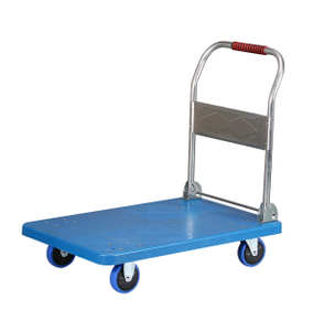 19-Inch TPR Caster Ultra-Quiet Heavy-Duty Flatbed Hand Trolley for Warehouse & Home