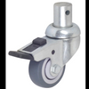  2-4 Inch Insert Rod with brake Medical Casters for Equipment/trolley/ Furniture