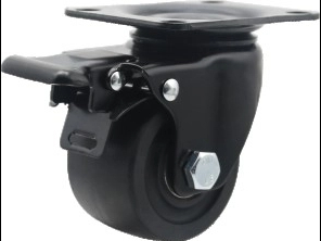 2” Plate with brake extra heavy duty industrial Nylon caster 