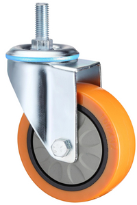 Waterproof Thread Stem Medium Duty Industrial Caster Wheels, 3", 4", 5" with PU Bearings