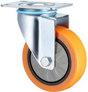 Waterproof Plate Swivel Medium Duty Industrial Caster Wheels, 3", 4", 5" with PU Bearings