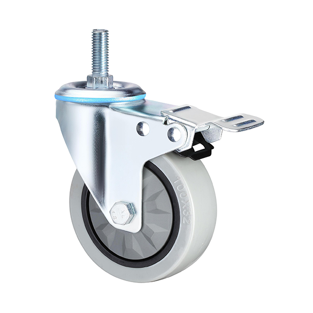Waterproof Thread Stem Medium Duty Industrial Caster Wheels, 3