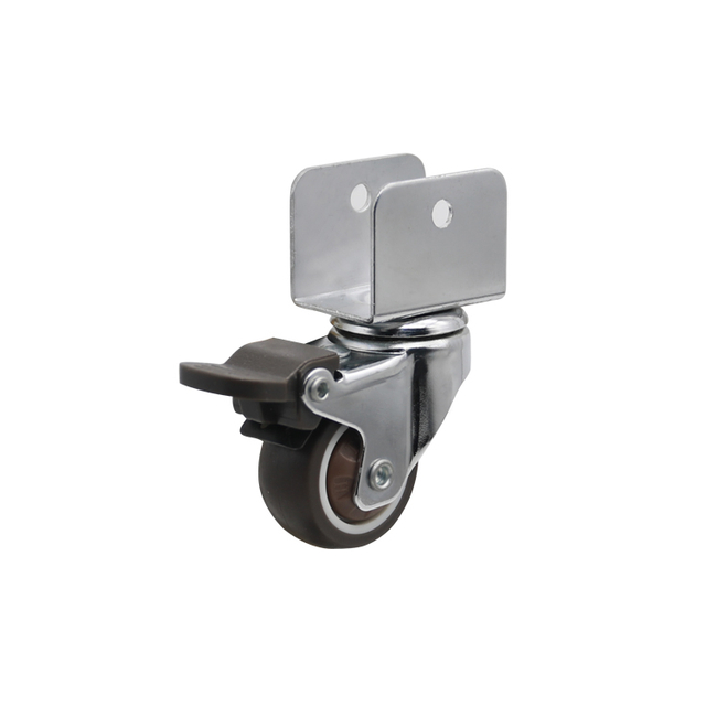 1"/1.25"/1.5"/2" U Shape Bearing TPR with Chrome Finishing Caster without Brake