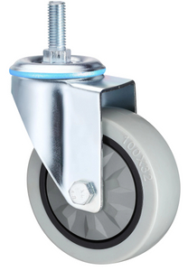Waterproof Thread Stem Medium Duty Industrial Caster Wheels, 3", 4", 5" with PP Signle Bearing