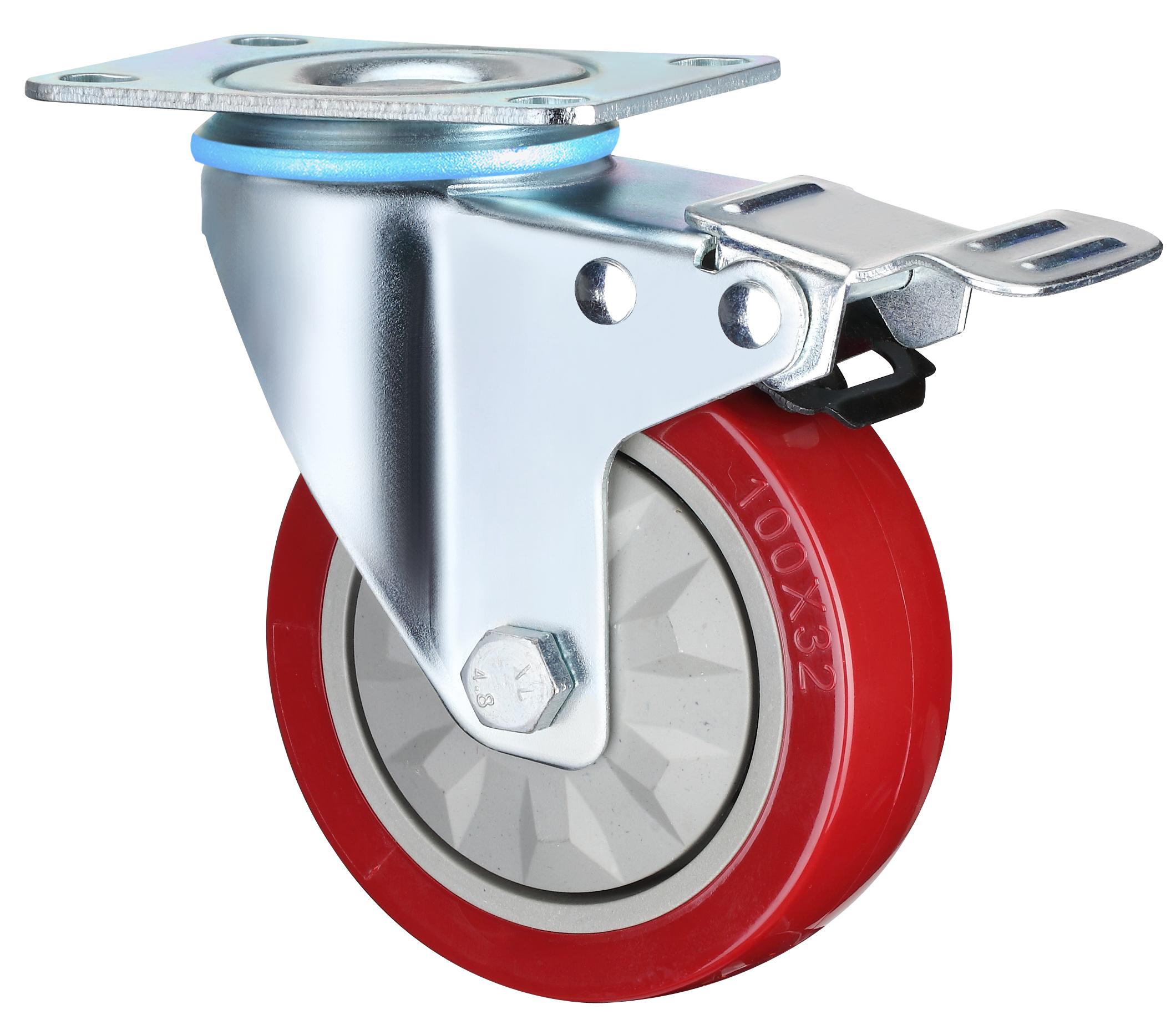 Waterproof Plate swivel Medium Duty Industrial Caster Wheels, 3