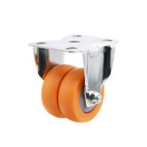 1.5" Twins Wheels Bearings Chrome PU Caster 