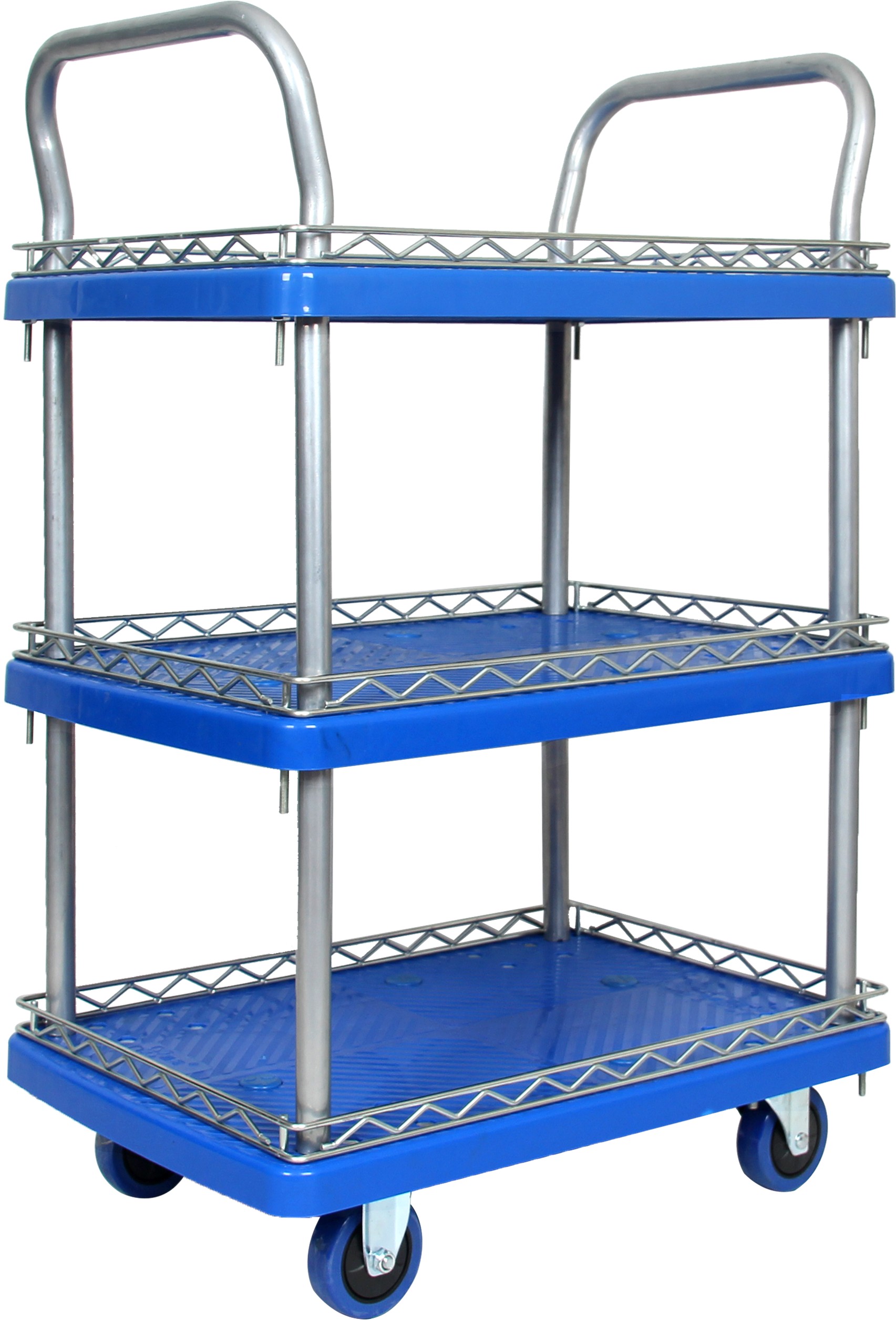 24 Inch Three Tiers with fence Silent Service Cart