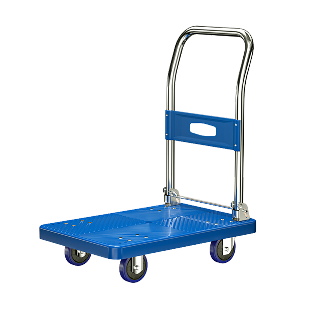 19-Inch Ultra-Quiet Heavy-Duty Flatbed Hand Trolley for Warehouse & Home Use
