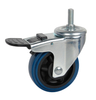 3" Rigid/Swivel/with Brake Double Bearings TPR Caster Wheel, Medium Duty, Multi-Surface Compatibility