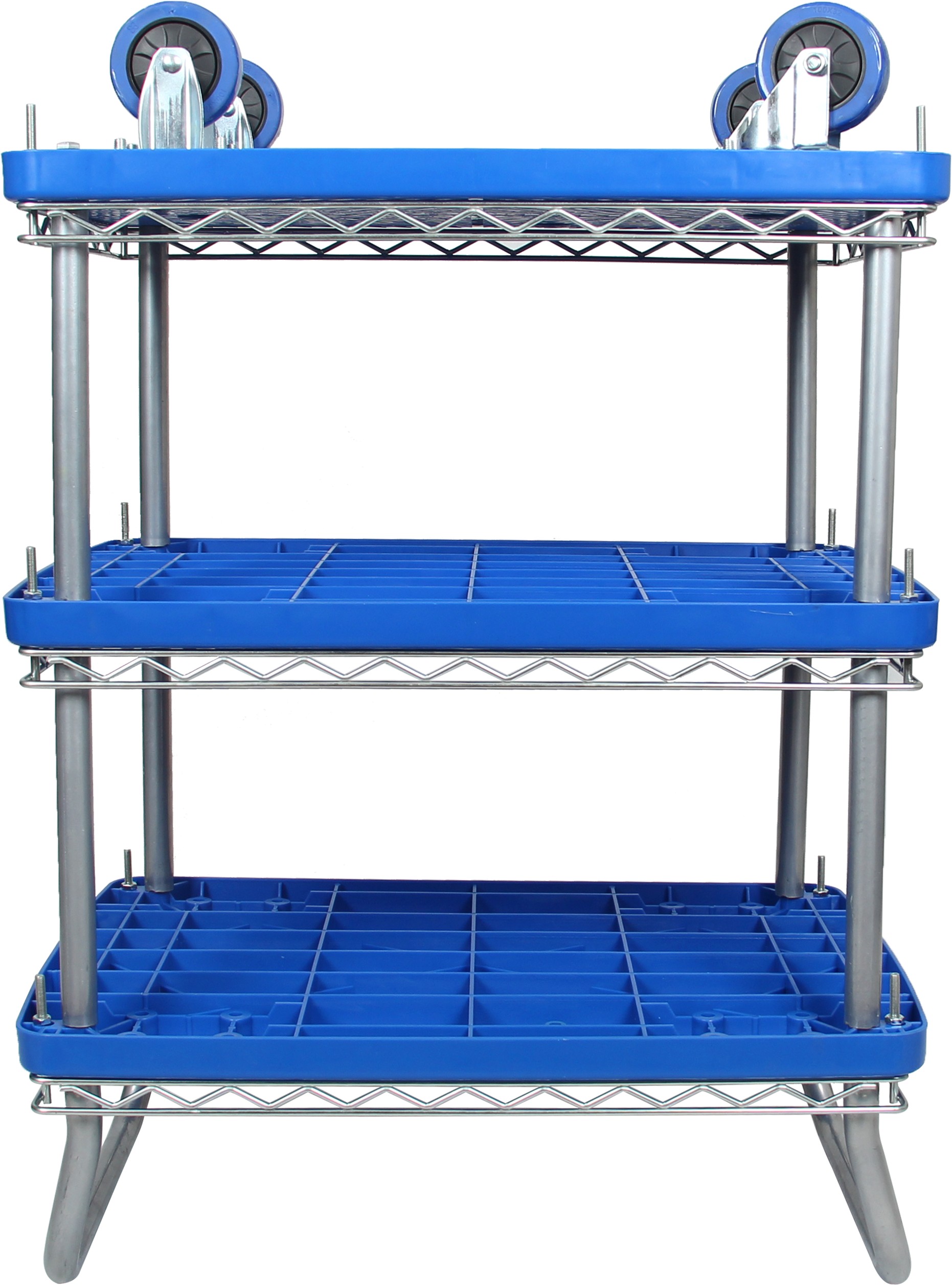 24 Inch Three Tiers with fence Silent Service Cart
