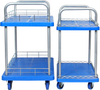 24 Inch Double Tier with Fence Silent Service Cart