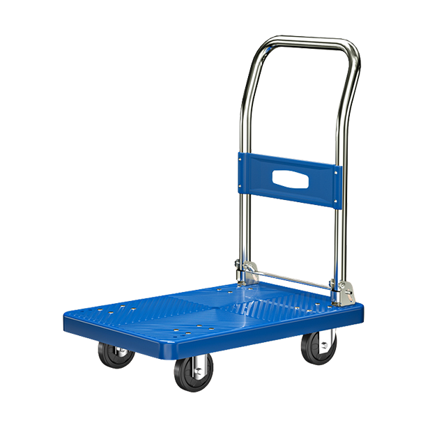 19-Inch Ultra-Quiet Heavy-Duty Flatbed Hand Trolley for Warehouse & Home Use