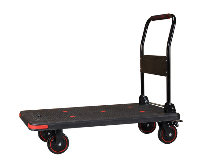 36 inch Blow-molded Super Silent all-purpose with brake Flatbed Hand Truck 