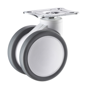 2.5"/3"/4" Plate swivel Twins wheels medical casters for equipements 