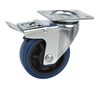 3" Rigid/Swivel/with Brake Double Bearings TPR Caster Wheel, Medium Duty, Multi-Surface Compatibility