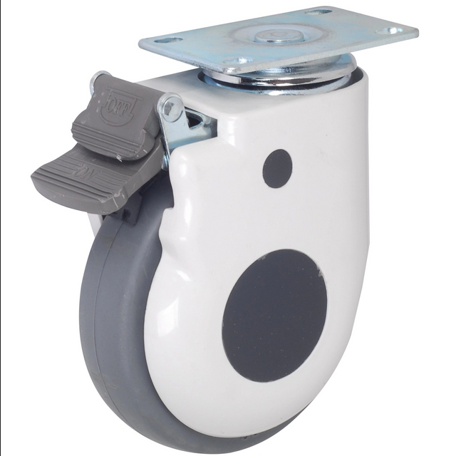 HB01-4"/5" Plate with brake hospital bed TPR caster