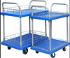 24 Inch Double Tier with Fence Silent Service Cart
