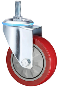 Waterproof Thread Stem Medium Duty Industrial Caster Wheels, 3", 4", 5" with PVC Bearings