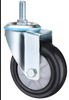 Waterproof Stem Medium Duty Industrial Caster Wheels, 3", 4", 5" with Elastic Rubber Signle Bearing