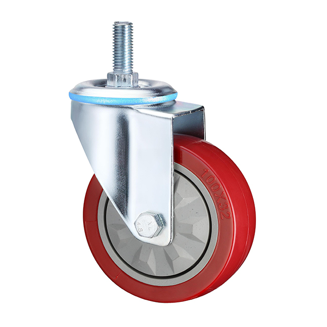 Waterproof Thread Stem Medium Duty Industrial Caster Wheels, 3
