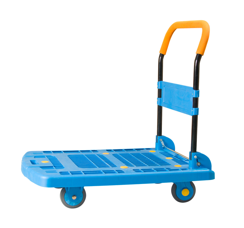 350KGS Mesh type silent wheel platform hand trolley for food industry 